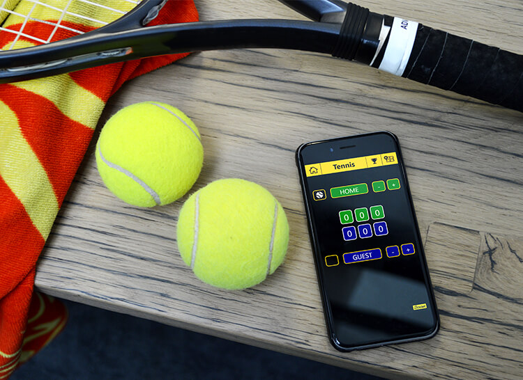 Contrôlez le panneau de score via l'application mobile ScoreApp Contrôlez le panneau de score via l'application mobile ScoreApp