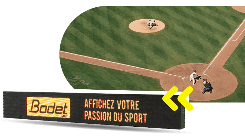 Großbildschirme und LED-Werbebanden, die jedes Baseball- und Softballspiel beleben