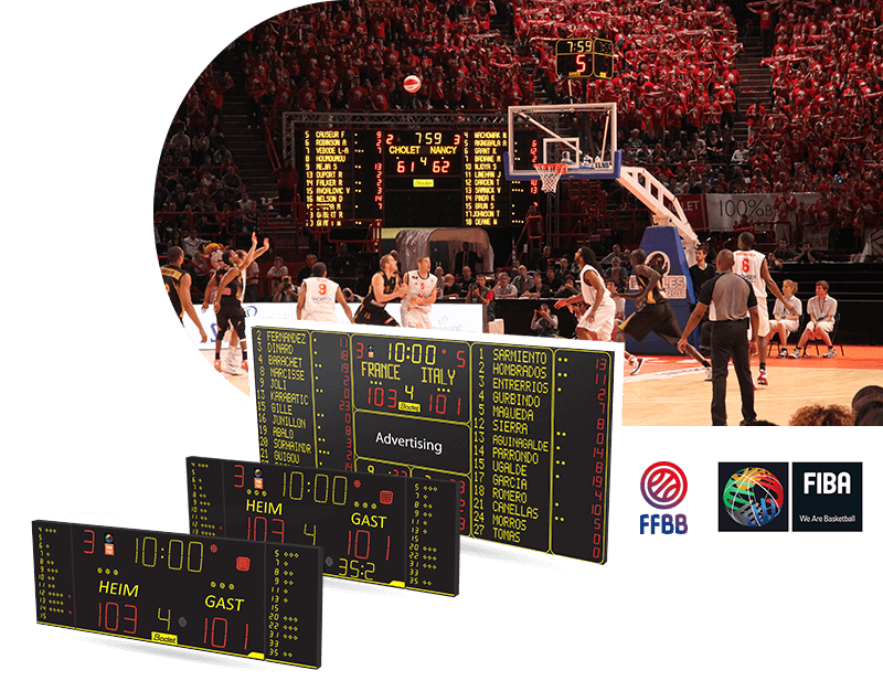 FIBA-zertifizierte Spielstand-Anzeigetafeln