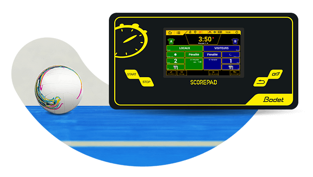 SCOREPAD - das Touchscreen-Bedienpult zur Verwaltung Ihrer Netball-Spielstände
