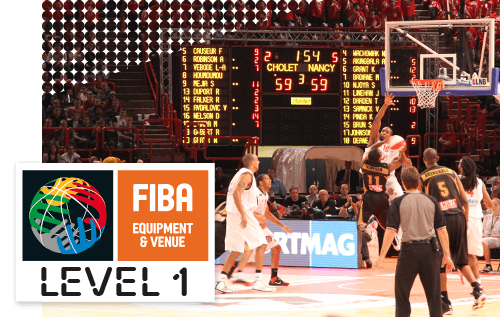 The 6730 14P H15 scoreboard is FIBA Level 1 certified