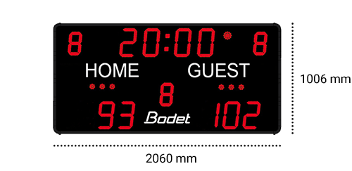 Dimensions BTX6025 MS scoreboard