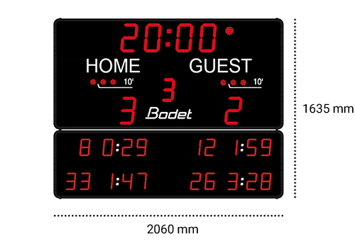 Dimensions BTX6125 HK scoreboard