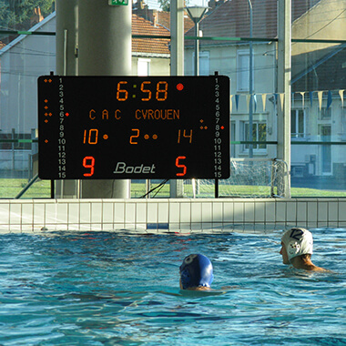 The BTX6220 WP scoreboard display is suitable for professional clubs