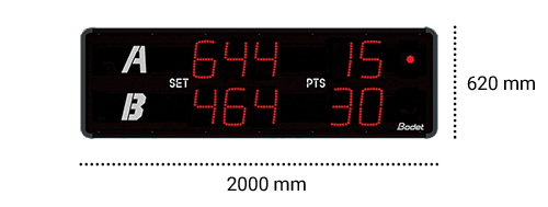 Dimensions BTX8020 SET scoreboard