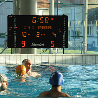 Sports display in skating rinks and pools