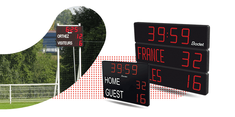 A sports display withstanding all climatic conditions using the 2025 and 2045 scoreboards
