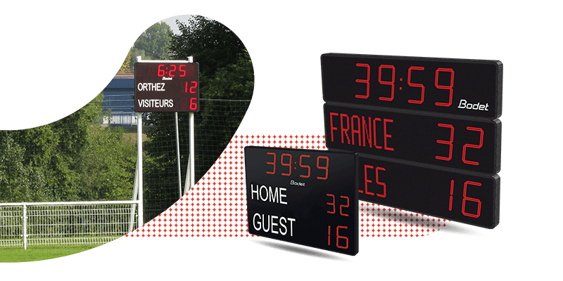 Scoreboards suitable for each sport and facility