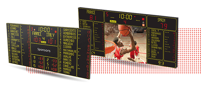 Scoreboards of the 6730 range for high-level display