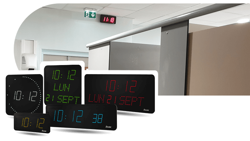 Time display in sports facilities