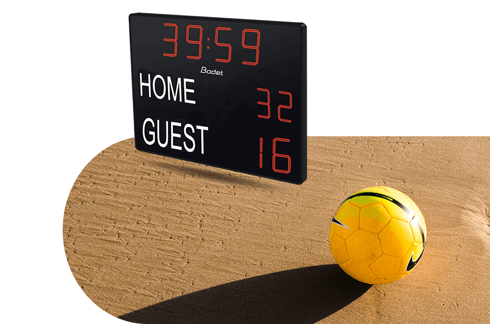 Durable outdoor scoreboards specifically designed for beach soccer
