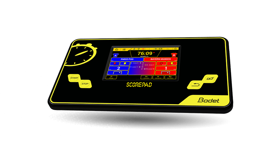 SCOREPAD: the complete control keyboard managing all display media during a football match