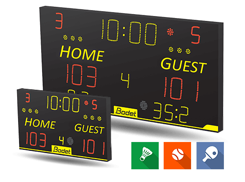 Scoreboards and refereeing solutions for several sports