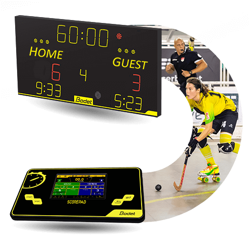 How to control scoreboards for sports such as rink hockey, inline hockey and floorball?