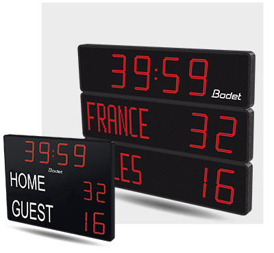 Rugby scoreboards withstanding all weather conditions and ball impacts