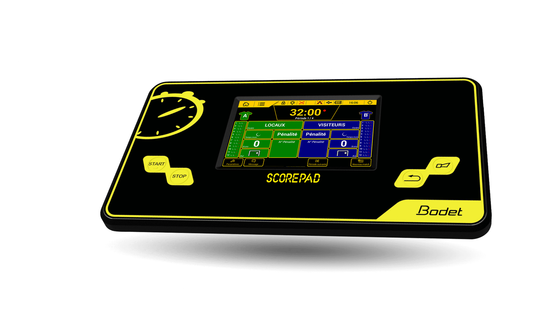 SCOREPAD: the touch screen control keyboard which easily manages water polo matches