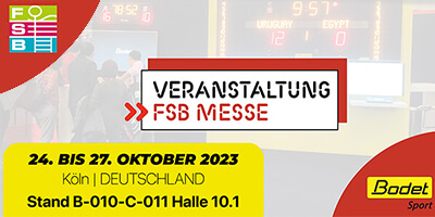 Bodet Sport wird auf der FSB Messe in Köln vertreten sein!