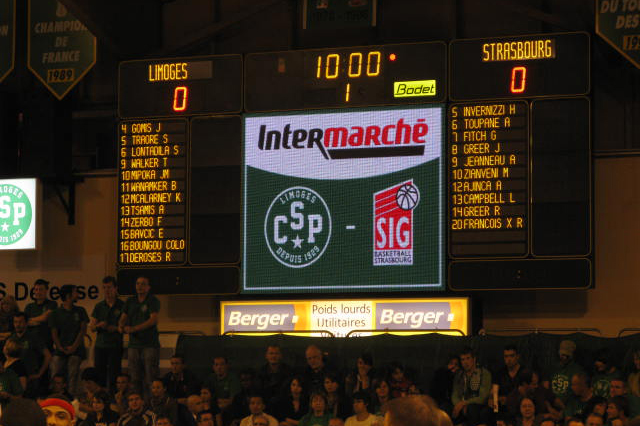 Arena Le Portel tableau scores Bodet 