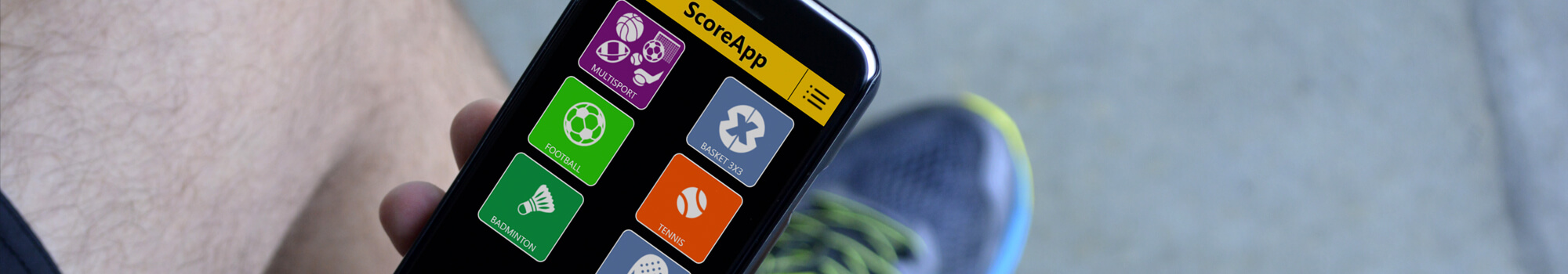 Application ScoreApp Affichage multisport