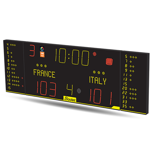 FIBA LEVEL 2 certified indoor multi-sport scoreboard