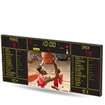 Scoreboard with built-in video screen